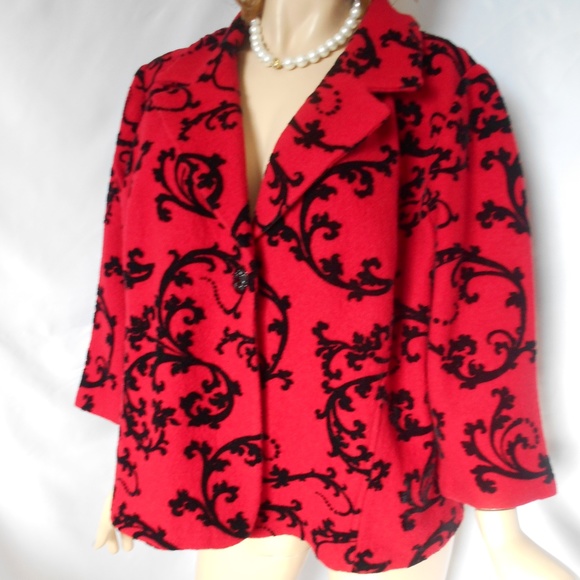 New COLDWATER CREEK 2X One Button Closure Coat Jacket WARM! - Picture 5 of 8